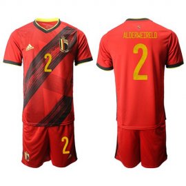 Belgium #2 Alderweireld Red Home Soccer Country Jersey