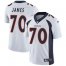 Nike Denver Broncos #70 JaWuan James White Mens Stitched NFL Vapor Untouchable Limited Jersey