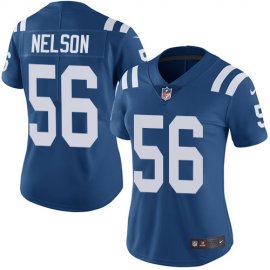 Nike Indianapolis Colts #56 Quenton Nelson Royal Blue Team Color Womens Stitched NFL Vapor Untouchable Limited Jersey