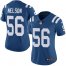 Nike Indianapolis Colts #56 Quenton Nelson Royal Blue Team Color Womens Stitched NFL Vapor Untouchable Limited Jersey