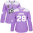Adidas Dallas Stars #28 Stephen Johns Purple Authentic Fights Cancer Womens 2020 Stanley Cup Final Stitched NHL Jersey