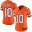Nike Denver Broncos #10 Jerry Jeudy Orange Womens Stitched NFL Limited Rush Jersey