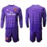 Arsenal Blank Purple Long Sleeves Goalkeeper Soccer Club Jersey