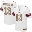 Nike New York Giants #13 Odell Beckham Jr White Mens Stitched NFL Elite Gold Jersey