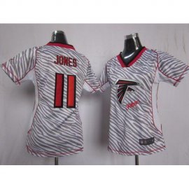 Nike Atlanta Falcons #11 Julio Jones Zebra Womens Stitched NFL Elite Jersey