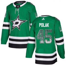 Adidas Dallas Stars #45 Roman Polak Green Home Authentic Drift Fashion Stitched NHL Jersey