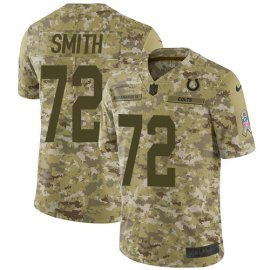 Nike Indianapolis Colts #72 Braden Smith Camo Mens Stitched NFL Limited 2018 Salute To Service Jersey