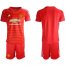 Manchester United Blank Red Goalkeeper Soccer Club Jersey