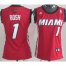 Cheap Women Miami Heat 1# Chris Bosh Red NBA Jerseys