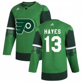 Philadelphia Flyers #13 Kevin Hayes Mens Adidas 2020 St. Patricks Day Stitched NHL Jersey Green