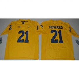 Michigan Wolverines #21 Desmond Howard Gold Jordan Brand Limited Stitched NCAA Jersey