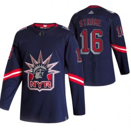 New York Rangers #16 Ryan Strome Navy Mens Adidas 2020-21 Reverse Retro Alternate NHL Jersey