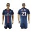 Paris Saint-Germain #21 Ben Arfa Home Soccer Club Jersey