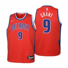 Detroit Detroit Pistons #9 Jerami Grant Youth Nike Red 2021/22 Swingman Jersey – City Edition Youth