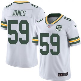 Nike Green Bay Packers #59 Markus Jones White Mens 100th Season Stitched NFL Vapor Untouchable Limited Jersey