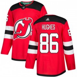 Adidas New Jersey Devils #86 Jack Hughes Red Home Authentic Stitched Youth NHL Jersey