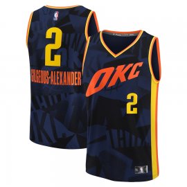 Shai Gilgeous-Alexander Oklahoma City Thunder Fanatics Branded Unisex 2023/24 Fast Break Jersey – Navy – City Edition