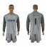 Manchester City #1 C.Bravo Grey Goalkeeper Long Sleeves Soccer Club Jersey