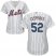 New York Mets #52 Yoenis Cespedes White(Blue Strip) Home Womens Stitched MLB Jersey