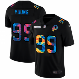 Washington Football Team #99 Chase Young Mens Nike Multi-Color Black 2020 NFL Crucial Catch Vapor Untouchable Limited Jersey