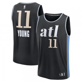 Trae Young Atlanta Hawks Fanatics Branded Youth 2023/24 Fast Break Jersey – Black – City Edition