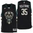 Milwaukee Bucks #35 Mirza Teletovic Alternate Black New Swingman Jersey