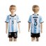 Argentina #3 Mercado Home Kid Soccer Country Jersey