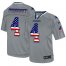 Nike Dallas Cowboys #4 Dak Prescott Grey Mens Stitched NFL Elite USA Flag Fashion Jersey