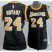 Cheap Women Los Angeles Lakers 24 Kobe Bryant Black Yellow Number Revolution 30 Swingman Jersey