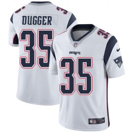 Nike New England Patriots #35 Kyle Dugger White Mens Stitched NFL Vapor Untouchable Limited Jersey