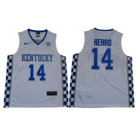 Wildcats #14 Tyler Herro White Basketball Elite Stitched NCAA Jersey