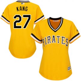 Pittsburgh Pirates #27 Jung-ho Kang Gold Alternate Womens Stitched MLB Jersey