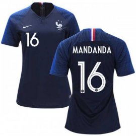 Womens France #16 Mandanda Home Soccer Country Jersey
