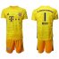 Bayern Munchen #1 Neuer Blue Goalkeeper Soccer Club Jersey