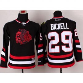 Chicago Blackhawks #29 Bryan Bickell Black(Red Skull) 2014 Stadium Series Stitched Youth NHL Jersey