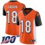 Nike Cincinnati Bengals #18 A.J. Green Orange Alternate Mens Stitched NFL 100th Season Vapor Limited Jersey