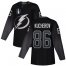 Adidas Tampa Bay Lightning #86 Nikita Kucherov Black 2022 Stanley Cup Final Patch Alternate Authentic Stitched NHL Jersey Mens
