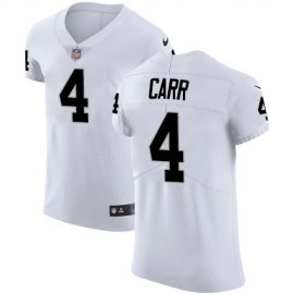 Nike Las Vegas Raiders #4 Derek Carr White Mens Stitched NFL Vapor Untouchable Elite Jersey