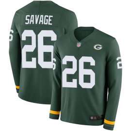 Nike Green Bay Packers #26 Darnell Savage Green Team Color Mens Stitched NFL Limited Therma Long Sleeve Jersey