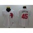 Chicago White Sox #45 Michael Jordan White(Black Strip) Mothers Day Cool Base Womens Stitched MLB Jersey