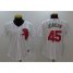 Chicago White Sox #45 Michael Jordan White(Black Strip) Mothers Day Cool Base Womens Stitched MLB Jersey
