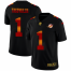 Miami Dolphins #1 Tua Tagovailoa Mens Black Nike Red Orange Stripe Vapor Limited NFL Jersey