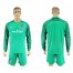 Atletico Madrid Blank Green Goalkeeper Long Sleeves Soccer Club Jersey