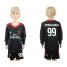 AC Milan #99 Donnarumma Black Goalkeeper Long Sleeves Kid Soccer Club Jersey