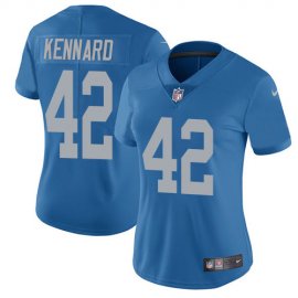 Nike Detroit Lions #42 Devon Kennard Blue Throwback Womens Stitched NFL Vapor Untouchable Limited Jersey