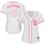 St.Louis Cardinals #46 Paul Goldschmidt White/Pink Fashion Womens Stitched MLB Jersey
