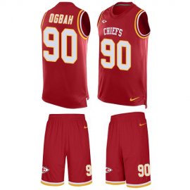 Nike Kansas City Chiefs #90 Emmanuel Ogbah Red Team Color Mens Stitched NFL Limited Tank Top Suit Jersey