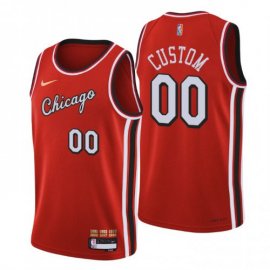 Chicago Bulls Custom Mens Nike Red 2021/22 Swingman NBA Jersey – City Edition