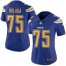 Nike Los Angeles Chargers #75 Bryan Bulaga Electric Blue Womens Stitched NFL Limited Rush Jersey