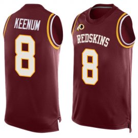 Nike Washington Football Team #8 Case Keenum Burgundy Red Team Color Mens Stitched NFL Limited Tank Top Jersey